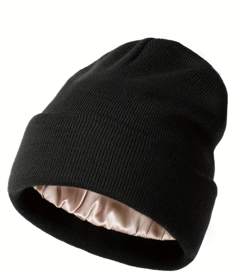 Silk Satin lined Beanie – Diva Designs Hair Studio